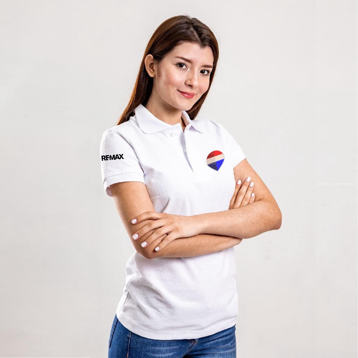 Polo tela premium Mujer blanca
