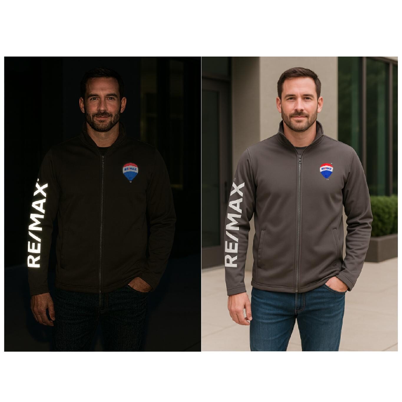 Chamarra Hombre logo reflejante