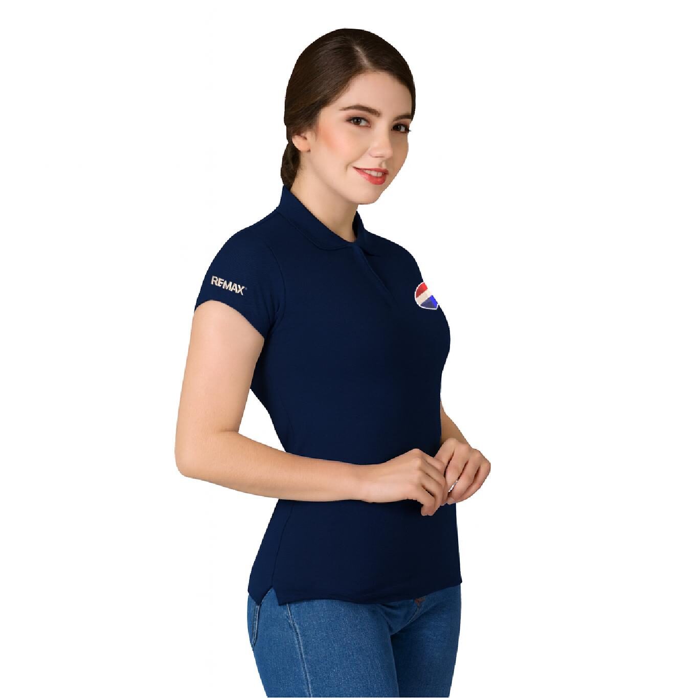 Polo tela premium Mujer Azul